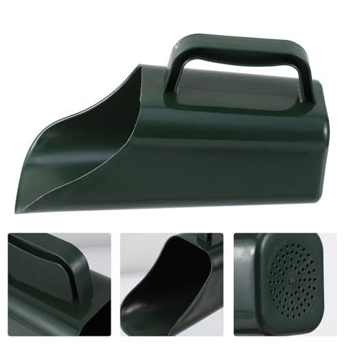 Angoily Garden Soil Shovel with Sieve Mesh 8.54 Inch Plastic Bucket Shovel for Flower Succulents and Vegetable Planting Soil Scooper and Loosening Tool