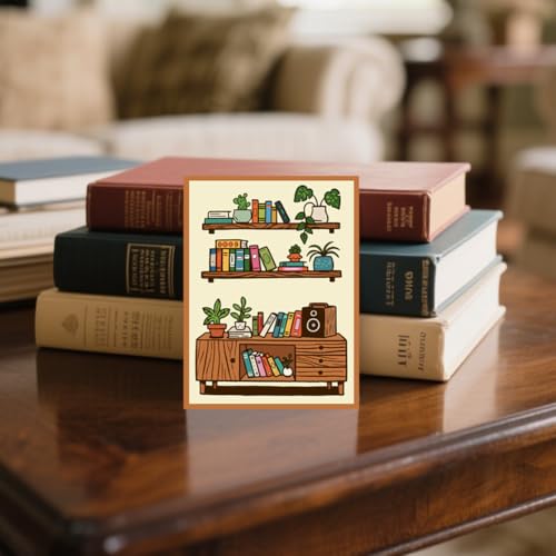 CHGCRAFT Bookshelf Clear Stamps Reading Plan Form Transparent Stamps Books Silicone Clear Stamp Seals for DIY Scrapbooking Photo Album Decoration, 4.3×6.3 inch - style: Bookshelf