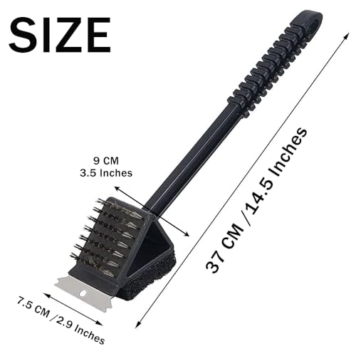 Ouliget 3-in-1 Bird Cage Cleaning Brush,Multi-Function Brush Poop Remover Shovel Cleaning Brush Tools,Pet Cages Accessories Scraper and Scrub Pad in One Tool