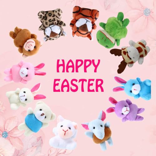 12 pcs Easter Eggs Filled with Mini Plush Animals Toy | for Easter Basket Stuffers/Fillers, Easter Eggs Hunt, Easter Party Favor - size: 12PCS