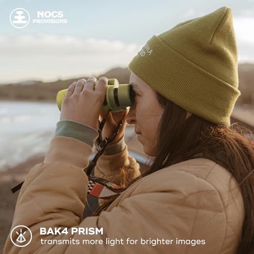 Nocs Provisions Field Issue Compact 8x32 Waterproof Binoculars Shockproof | Fogproof, 8X Magnification, Bak4 Prism, Multi-Coated Lenses for Adults & Kids, Bird Watching, Hunting & Wildlife Viewing - color: Banana Slug Yellow, size: 8x32