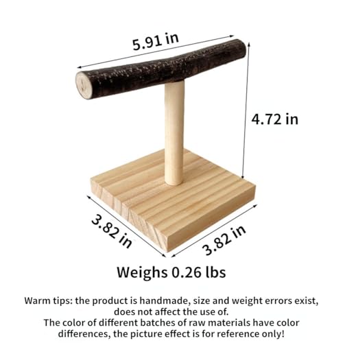 Bird Perch Stand, Bird Training Portable Tabletop Platform, Parrot Cage Toy Gym Accessories for Parakeets Cockatiels, Conures, Macaws, Finches Lovebirds