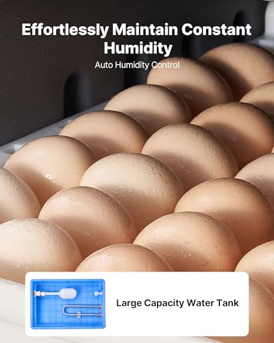 VEVOR 400 Egg Incubator, Poultry Incubator Cabinet with Automatic Eggs Turning, Temperature & Humidity Control, Heating & Cooling Egg Hatcher, Commercial Incubators for Hatching Chicks Ducks Goose - size: 400 Eggs