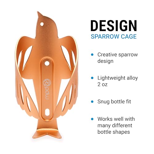 Portland Design Works Water Bottle Cage - Lightweight Water Bottle Holder for Bikes, Sparrow Cage, Copper - style: Sparrow Cage - Copper