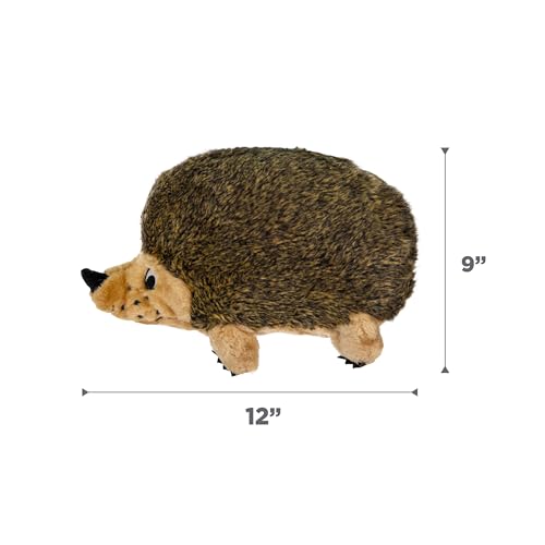 Outward Hound Hedgehogz Plush Dog Toy, Squeaks & Grunts, XL, 12" x 9" | Soft Realistic Faux Fur, Round for Rolling & Chasing, Cuddle & Carry, Interactive Fetch, Light Chewers, Dogs & Puppies - size: X Large (Pack of 1)