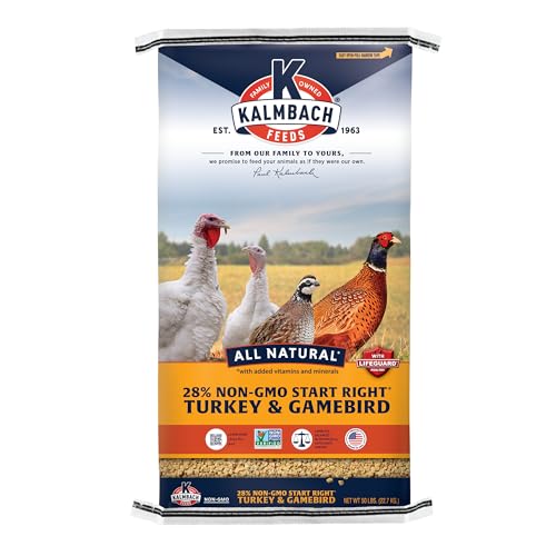 Kalmbach Feeds Start Right Non-GMO Turkey & Gamebird Crumble Feed, 50 lb Bag
