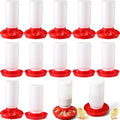 AceOrbit 12 Pcs 0.3 Gal Chick Feeder and 0.3 Gal Waterer Set Baby Chicken Supplies Poultry Starter Kit Plastic No Waste Chick Coop Brooder Accessories for Small Chicken Quail Pigeon Duckling Birds
