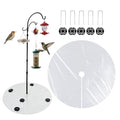 Bird Seed Catcher for Pole - 47.24" Clear PE Outdoor Mat for Under Bird Feeder, Waterproof Tear-Resistant Seed Catcher for Under Bird Feeder, Fits Shepherd Hooks, Lawn Protector for Garden Patio