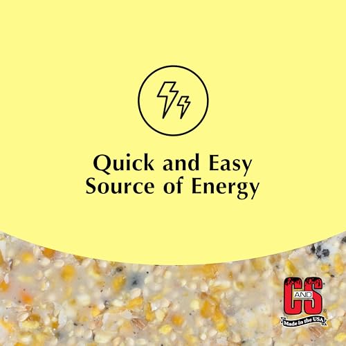 C&S High Energy Suet Treat, Suet Cakes for Wild Birds, Pack of 8 | Suet cakes for woodpeckers, made with real insects, use in a suet feeder year-round - style: High Energy, 8 Pack