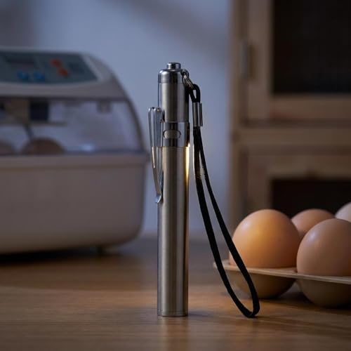 Professional LED Egg Candler Tester for Poultry Egg Incubation Portable Testing Flashlight with High-Intensity Light for Chick Duck Goose and Parrot