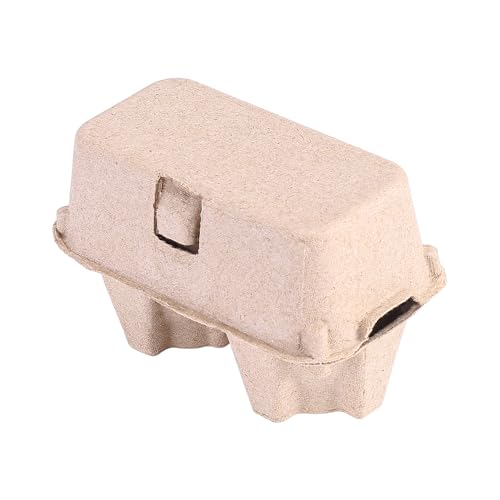 Egg Cartons 2 Count Cheap Bulk 30 Pack, Paper Pulp Egg Carton 2 Cell | Vintage Egg Cartons Containers Easter Style, 1/6 Dozen Sturdy Natural Kraft Holder Box for Storage Fresh Chicken Huevo