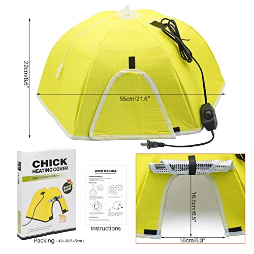Large Chick Brooder Heating Plate Chick Brooder Box 21.6" Heat up to 50 Chicks, Chick Warmer Chicken Coop Heater Poultry Brooder for Chick Duckling Quail Goose Bird Hatchling | 21.6" Heat up to 50 Chicks, Chick Warmer Chicken Coop Heater Poultry Brooder f