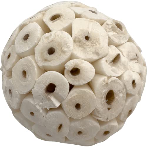 5104 Small Sola Bird Balls Pk4 - Handcrafted Foraging Bird Foot Toys, Natural sola Wood Balls, Crafted from air Dried Pieces, Lightweight, Breaks Apart, Versatile, Great for Small & med Size bids - color: Small Sola Balls, size: Pack 4