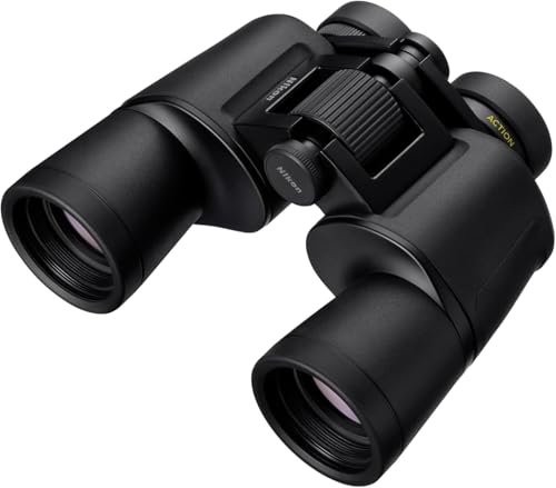 Nikon Action 8x42 Binocular | Multilayer-Coated Nikon Optics, Bright, Wide View, 8X Power, Turn-and-Slide Adjustable eyecups and Tripod-Ready Porro-Prism Design | Turn-and-Slide Adjustable eyecups, multilayer-Coated Nikon Optics, wide View, 8X Power, trip
