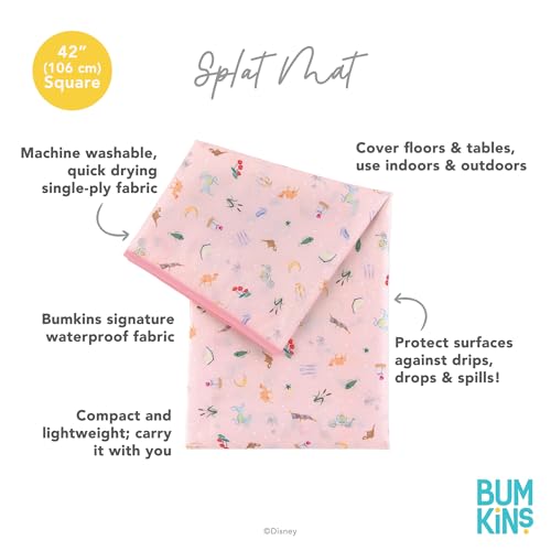 Bumkins Disney Baby Splat Mat for Under High Chair, Babies Toddlers Eating Mess Mat, Waterproof Reusable Cloth for Arts and Crafts, Playtime Mat for Kids, Floor or Table 42inx42in, Princess Magic Pink - color: D2 Princess Magic