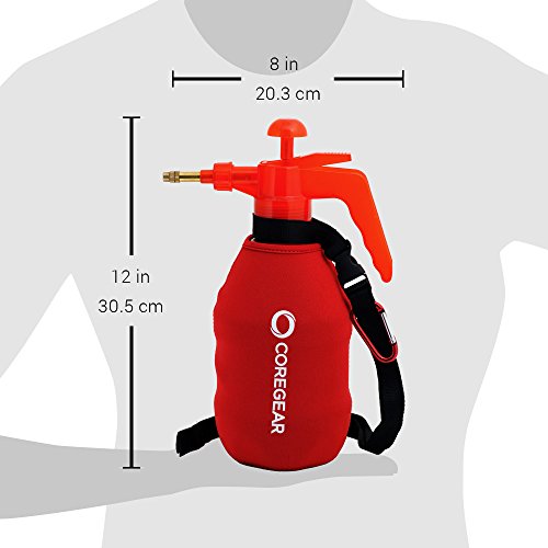 (Ultra Cool XL) USA Misters 1.5 Liter Personal Pump Water Mister & Sprayer with Full Neoprene Jacket… - color: Red
