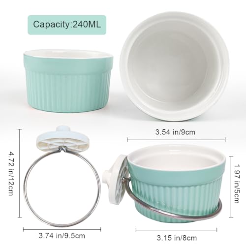 Bird Feeding Cups Parrot Food Cage Bowl Clamp Holder Coop Cup, Ceramic Bird Cage Water Bowl, Pet Feeder Cage for Parakeet African Greys Conure Cockatiels Lovebird Budgie-Blue - color: blue