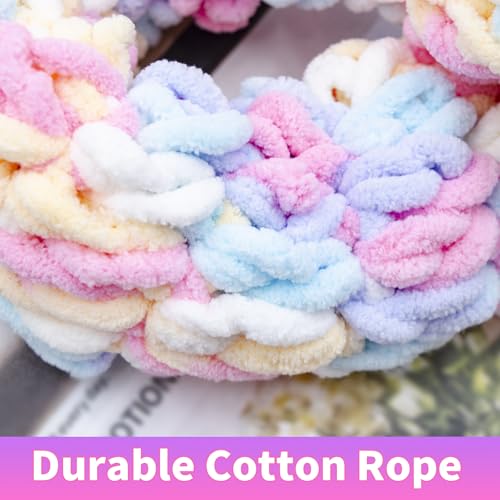 Sugar Glider Cage Accessories, 2 Pack Multicolor Cotton Rope Climbing Toys with Metal Hook, Enrichment Exercise Toys Sugar Glider, Rat, Squirrel, Bird, Other Little Climber