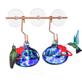 Pozfun Set of 2 Hummingbird Feeders for Outdoors Hanging,Hand-Blown Glass Hummingbird Feeder with Silicone Feeding Perch,Never Leak,Gardening Gifts for Woman Man(Red) - color: Dark Blue