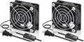 GDSTIME EC Cooling Fan 60mm x 60mm x 25mm AC 110V 115V 120V 220V 240V Dual Ball Bearings (Pack of 2) - size: 60x25mm (Pack of 2)