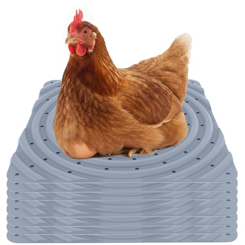 Lil'Clucker Washable Chicken Nesting Pads for Laying Eggs Nesting Pads for Chicken Coop Nesting Chickens Durable Chicken Bedding for Coop, Poultry Nest Box Pads for Chickens (Gray, 8-Pack) - color: Gray, size: 8-Pack
