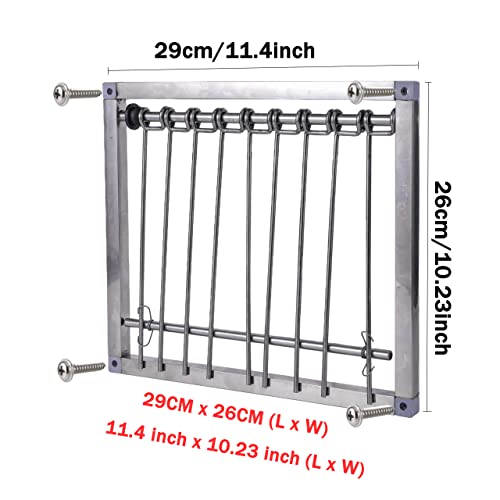 Stainless Steel Pigeon Trap Door, Pigeon Door, 29 X 26 cm | Stainless Steel Wire Frame Entrance for Pigeon House Doors, Secure U Trap Design Helps Capture and Manage Bird Entry - size: 11.4"L x 10.2"W x 2.0"H
