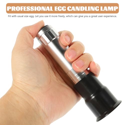 TEHAUX 2pcs Handheld Egg Candler Lamp for Poultry Incubation Equipment High-Brightness Lamp Beads and Aluminum Alloy Body Portable Egg Tester for Chicken Incubation