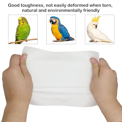 100 Sheets Bird Cage Liner Papers, Disposable Bird Cage Paper Liners, Cuttable Pet Animal Cages Cushion, Precut Absorbent Bird Paper for Bird Parrot Small Animal, 5.9 x 8.66’’ - size: 5.9'' x 8.66''