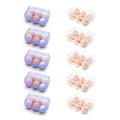 YOHA Clear Egg Storage Box Delicate 6 Girds Egg Dispenser Holder Case Refrigerator Crisper Camping Picnic Travel Portable Egg Carriage,Blue+Clear 10pcs Set - color: Blue+Clear 10pcs Set