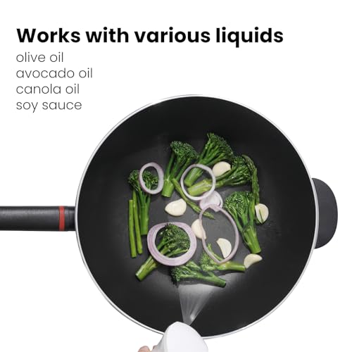 Oil Sprayer 150ml glass bottle. Upgraded Version.Fine Mist Spray Bottle for Air Fryer, Olive Oil, Avocado Oil, Healthy Nonstick Frying, Commercial & Home Kitchen Use (PS635) - style: PS635