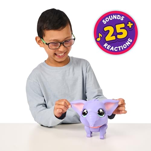 Little Live Pets My Walking Elephant Toots, Walks, Dances & Sways | 25+ sounds & reactions, includes leash & feeding bottle; interactive pet toy for kids ages 5+ - style: Walking Elephant