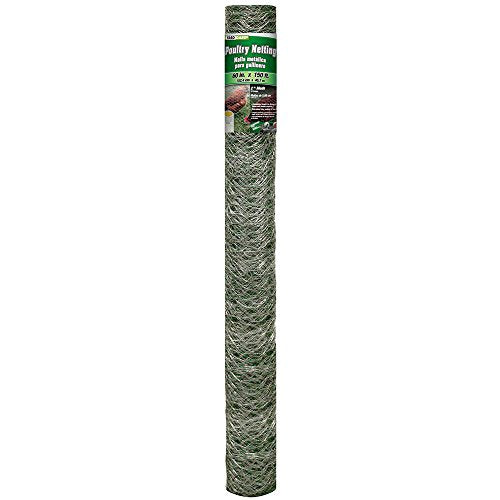 YARDGARD 2 Inch Poultry Netting, Chicken Wire Fence, 20 Gauge Galvanized Steel, Rabbit Fencing, Bird Enclosures, Garden Protection and Plant Support, 60 Inches x 150 Feet - size: 60 Inches x 150 Feet