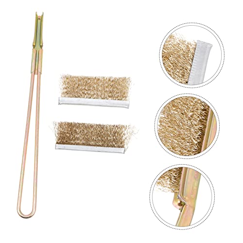 GANAZONO 1set Handle Bird Cage Brush for Easy Cleaning Wire Brush Extra Handle for Cage Maintenance and Effortless Bird Dropping Removal - size: 22X3X2CM