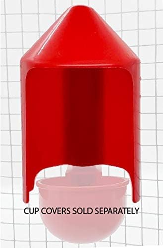 RentACoop DIY Waterer Kit - Auto-Fill Cups with Inserts - 4 Pack