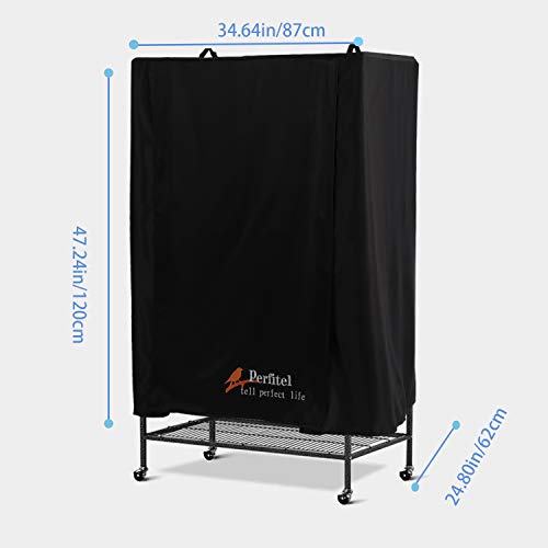 Universal Bird Cage Cover Black Good Night Blackout Birdcage Cover | Durable Breathable Washable Material, Create Quiet Environmente