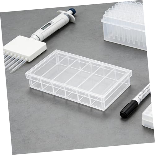 NOLITOY Acrylic Incubation Box with Lid, 6-Compartment Tray for Laboratory Specimen Storage and Fish Fry Incubation, Easy Clean and Tight Seal for Research and Observation