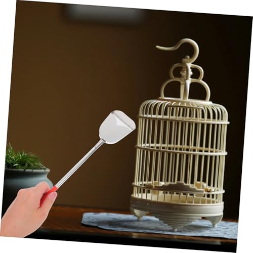 BESTonZON 2Pcs Bird Cage Cleaning Brush Set Efficient Droppings Scoop Multi Function Cleaning Tool for Small Pet Cages User Friendly Durable Accessories for Bird Care
