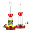 Hummingbird Feeder for Outdoors Hanging, 8.3OZ Plastic Humming Bird Feeders with 5 Bee Guard Feeding Ports & Built-in Ant Moat,Hummingbird Gifts for Mom Bird Feeder for Outside,Garden Décor,2 Pack