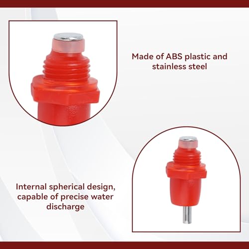 100 PCS Automatic Chicken Waterer, 3 Way Spring Type Automatic Chicken Water Nipples Chicken Waterer Nipples Replacement Parts for Farm Feeder