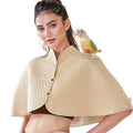 Parrot Anti-Scratch Shoulder Protector - Reusable Bird Diaper & Soft Bird Cape for Macaws, Cockatiels, Conures, Parakeets, Lovebirds and Finches - Pet Shoulder Guard (Beige, Large) - color: Beige