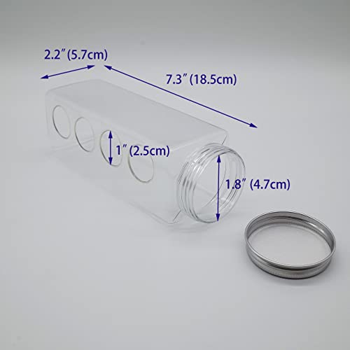 Button Quail Transparent Feeder Feed Box Seed Food Container (4 Holes)