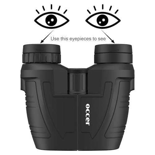 Occer 12x25 Compact Binoculars for Adults and Kids | High Powered, Easy Focus, Large Eyepiece for Bird Watching, Cruise Ship, Outdoor Hunting, Travel, Sightseeing