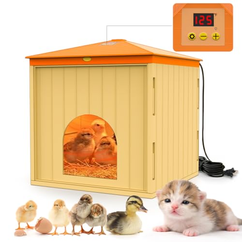 Smart Chicks Coop Heater,2026 Upgraded Chick Heater with Auto Temperature Controllers & Heat Circulating Fan, Winter Brooder House for Chicks,UL-Compliant,Safe for Bird,Little Animal