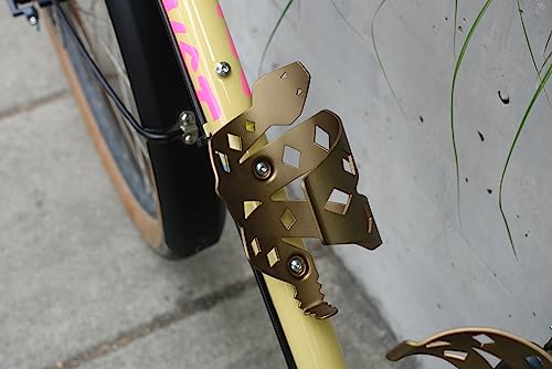 Portland Design Works Water Bottle Cage - Lightweight Water Bottle Holder for Bikes, RATTLESNEK KEJ - Desert Gold - Left Opening - style: RATTLESNEK KEJ - Desert Gold - Left Opening