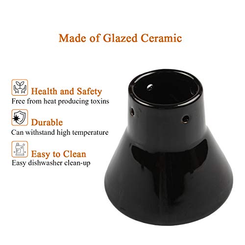 Ceramic Chicken Roaster Rack, Beer Can Chicken Stand Vertical Poultry Chicken Cooking BBQ Accessories, Non-Stick Ceramic Steamer Beer Can Turkey Roaster Barbecue Cooker - color: Small