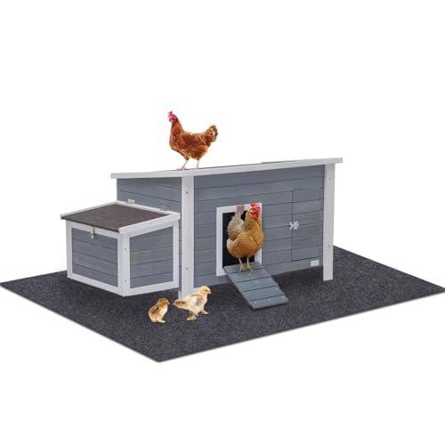 Chicken Coop Mat，Under Chicken House Mat——Absorbent Mat，Backing Prevents Liquid and Chicken Manure Penetration,Soft Material, Non-Slip Backing，Washable,Keeps Chicken House Floors Clean (36" x 36") - size: 36.0"L x 36.0"W x 0.2"H