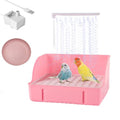 Automatic Bird Bath Shower with Pump, Waterfall Parrots Birdbath Bowl Bird Large Bathtub - USB Electric Parrot Water Bathtub - Perfect for Parakeet/Cockatoo/Parakeet/Cockatiel/ Lovebird/Budgie(Pink) - color: Pink