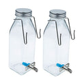 Kisangel Rabbit Water Bottle Hanging Water Feeder 2-Pack Small Pet Dispenser for Rabbits Hamsters Chinchillas with Hooks 6.49 X 2.16 X 2.16 in