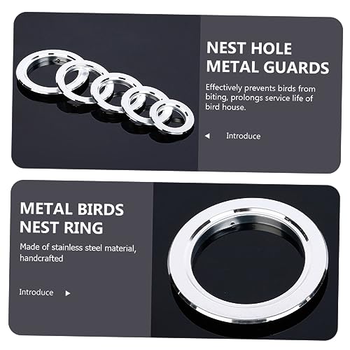 BESPORTBLE Bird House Predator Guards - 10Pcs Stainless Steel Birdhouse Hole Guards - Protects The Entry Hole, 2.5inch Inner Diameter
