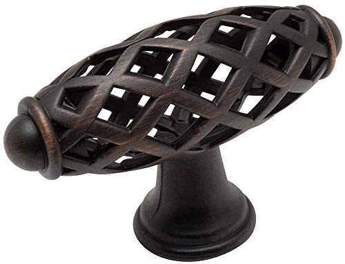 Cosmas 25 Pack 1749ORB Oil Rubbed Bronze Birdcage Knob 2-1/4 Inch Long | Filigree Design | Kitchen, Bathroom & Dresser Hardware